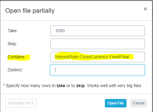 Filter values